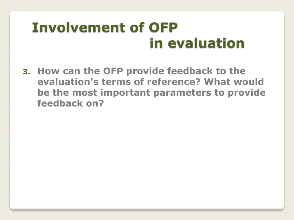 involvement of ofp 1