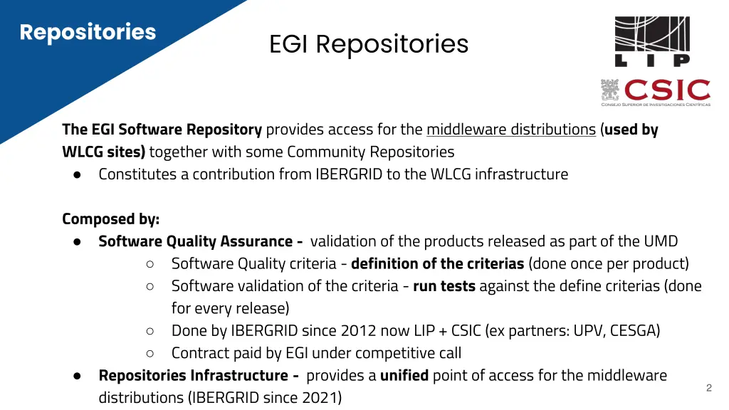 repositories