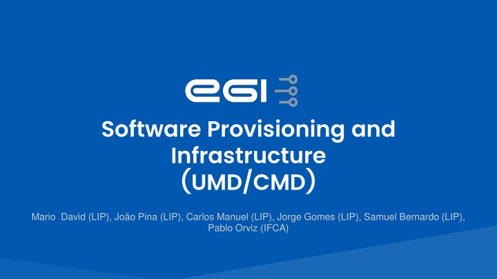 software provisioning and infrastructure umd cmd