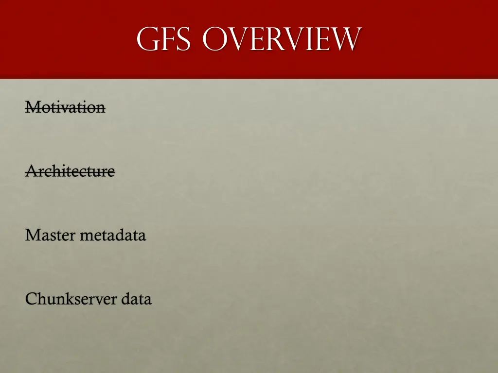 gfs overview 1