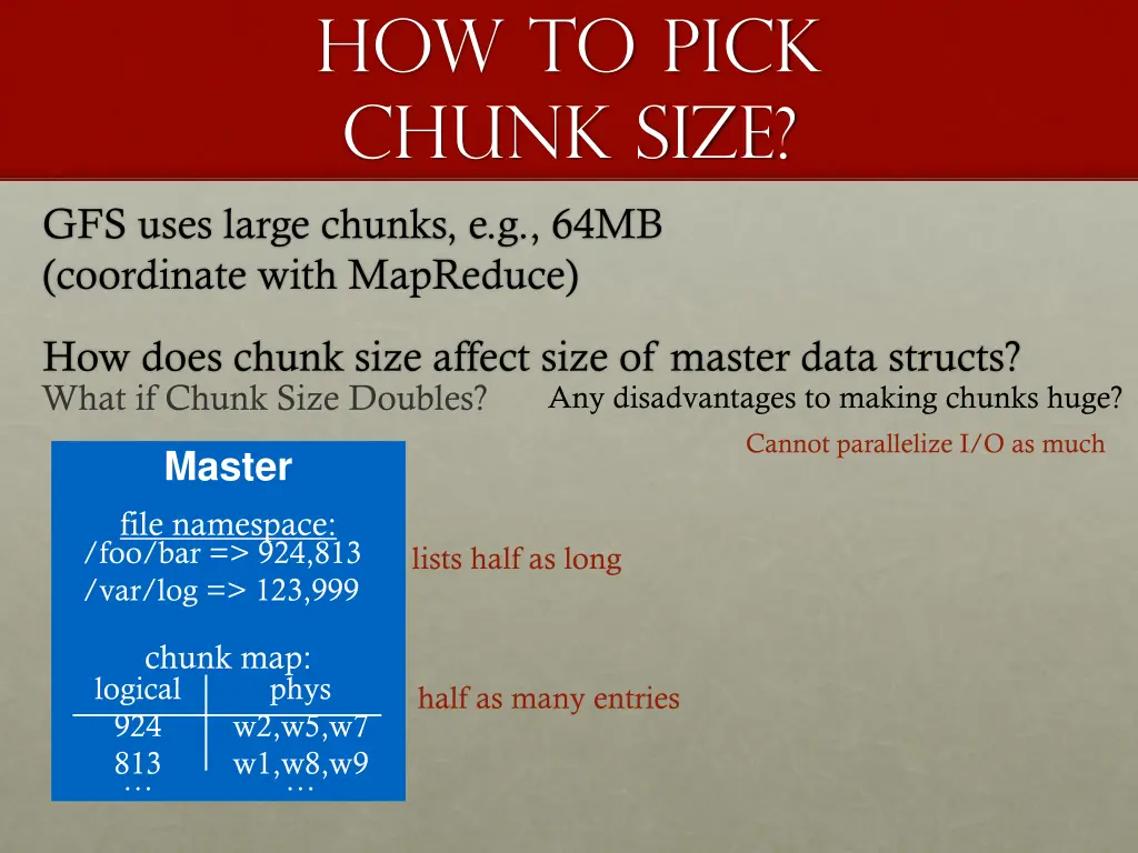 how to pick chunk size