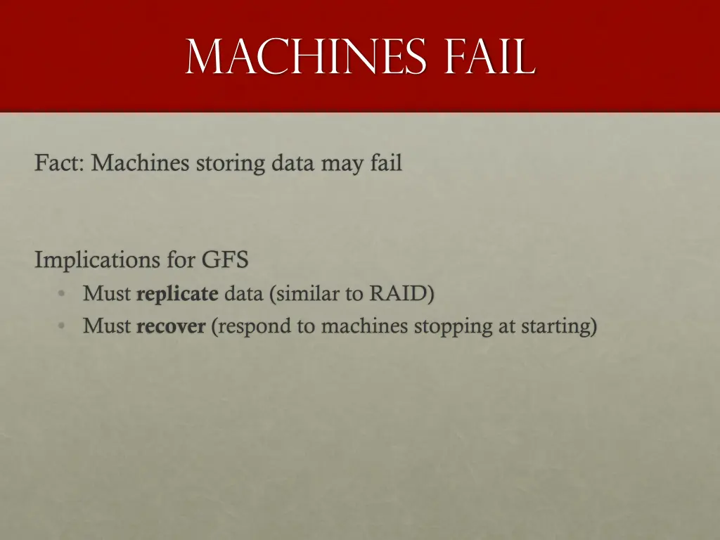 machines fail