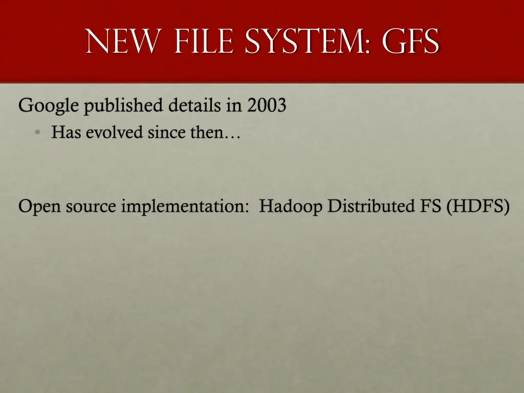 new file system gfs