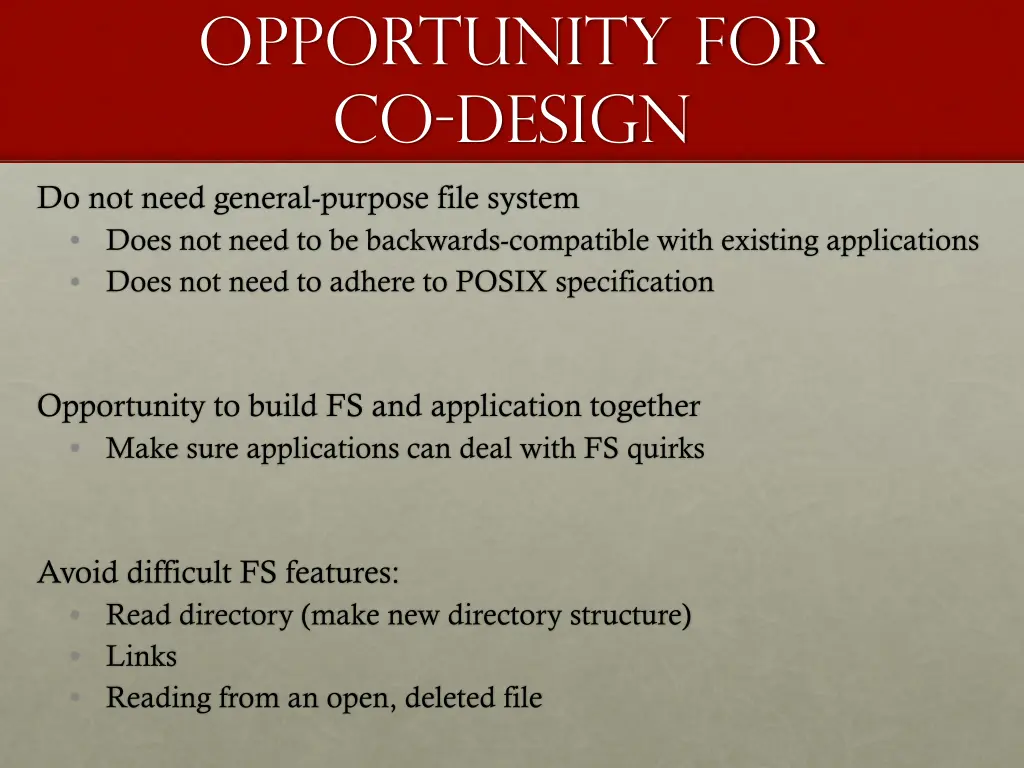 opportunity for co design