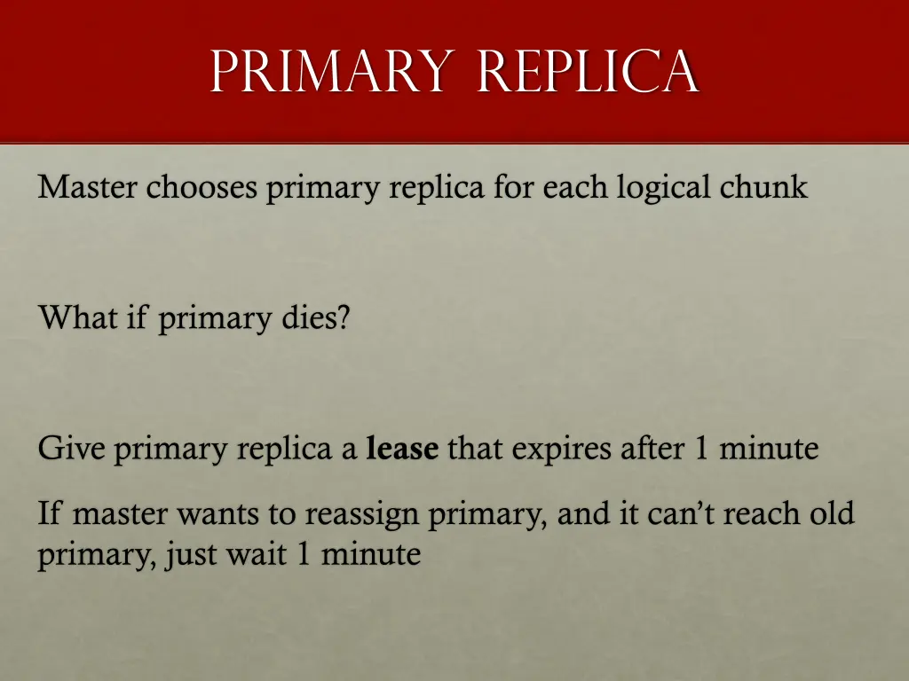 primary replica