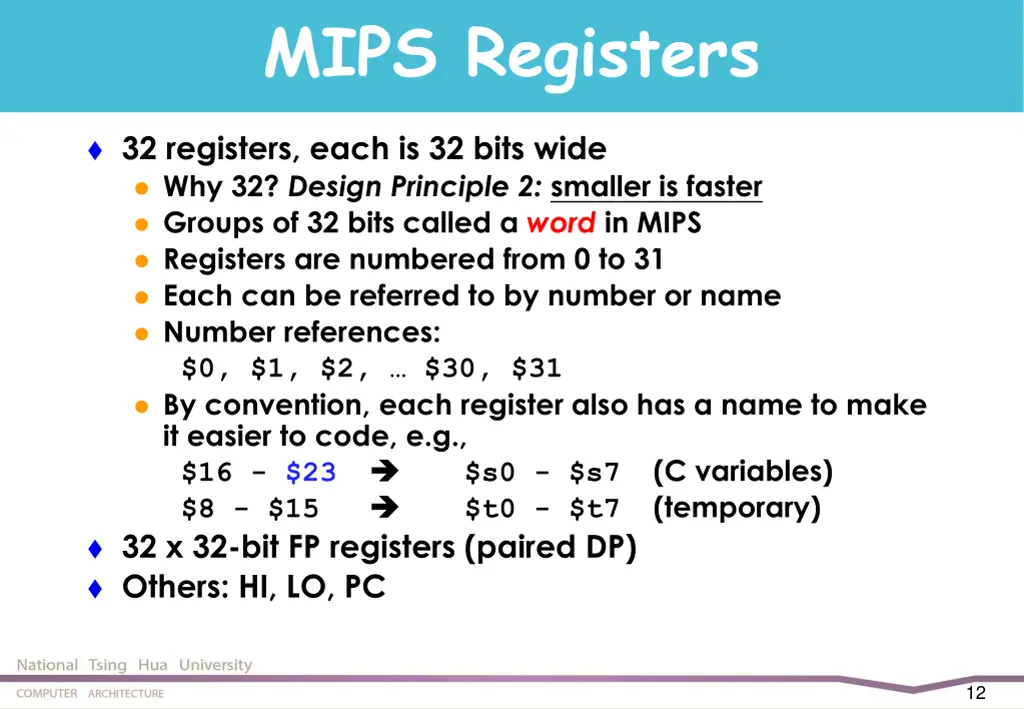 mips registers