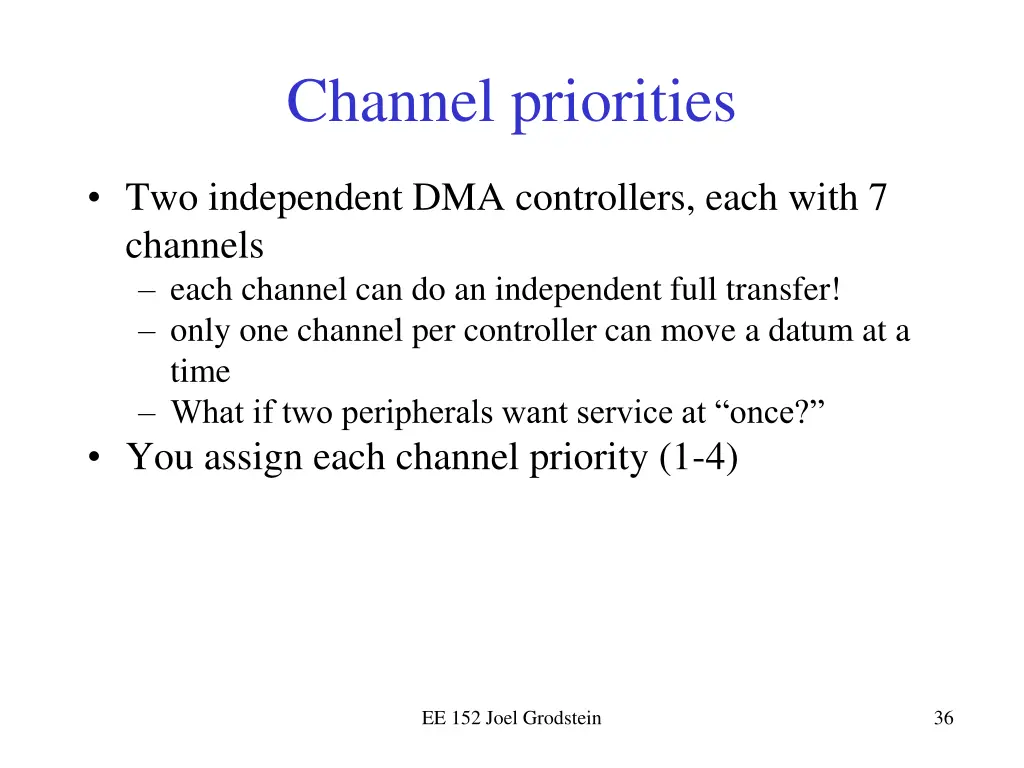 channel priorities