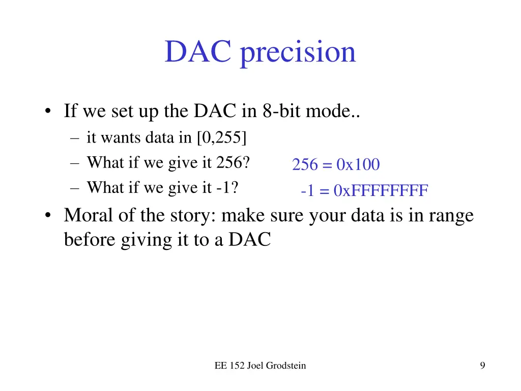 dac precision