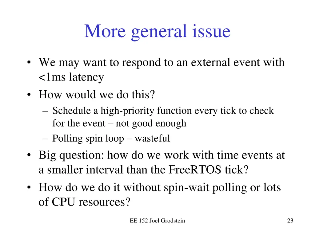 more general issue