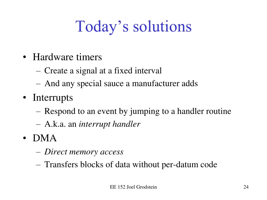 today s solutions