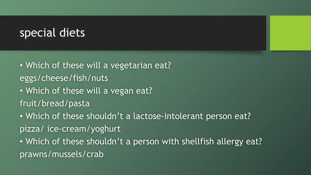 special diets 1