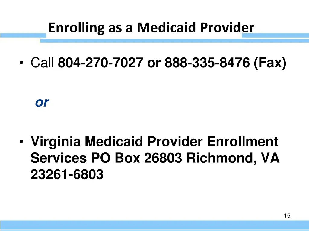 enrolling as a medicaid provider 2