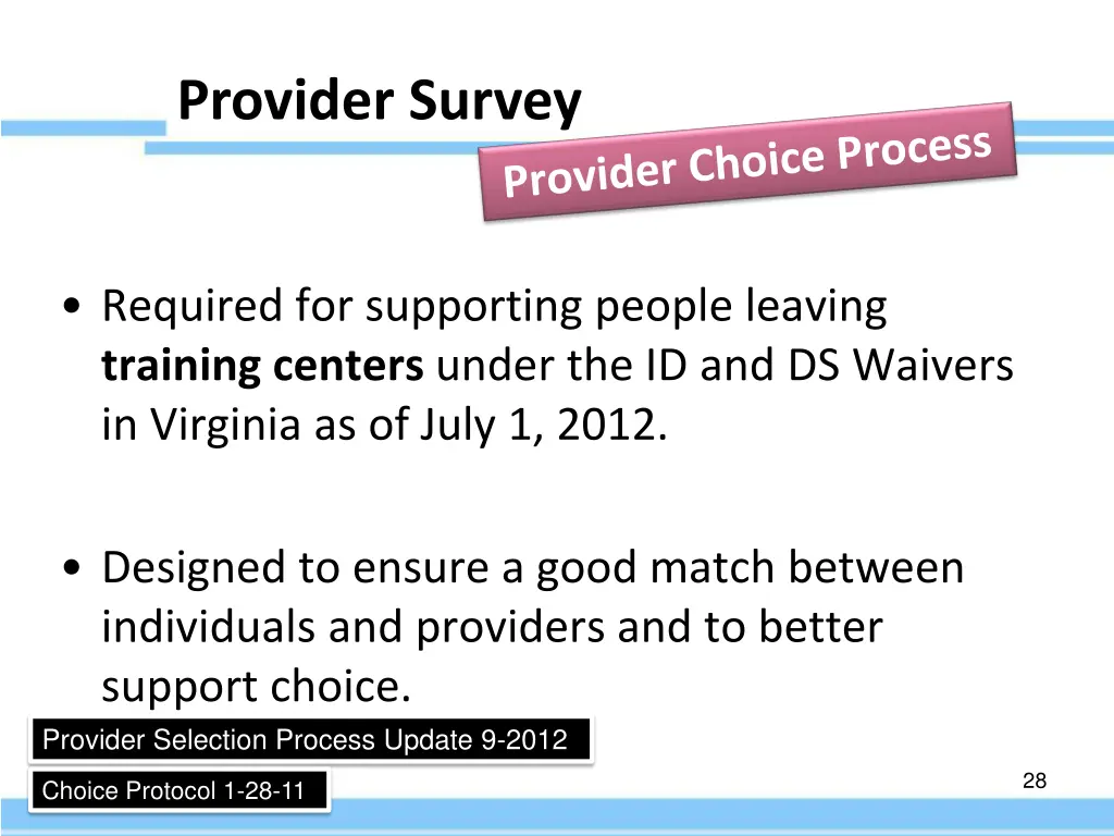 provider survey