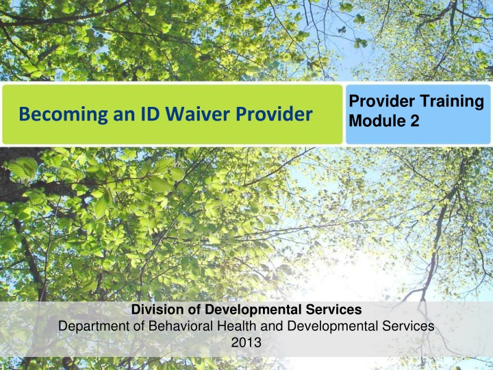 provider training module 2