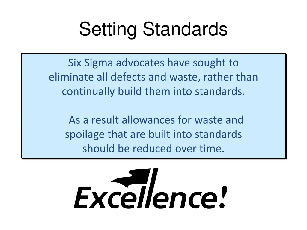 setting standards