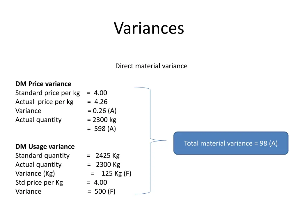 variances 1