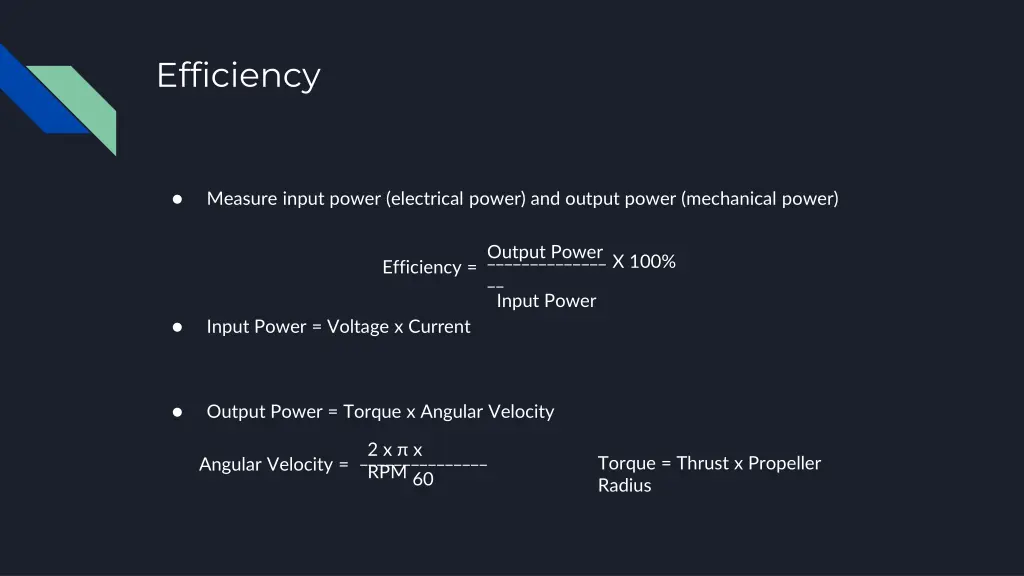 efficiency