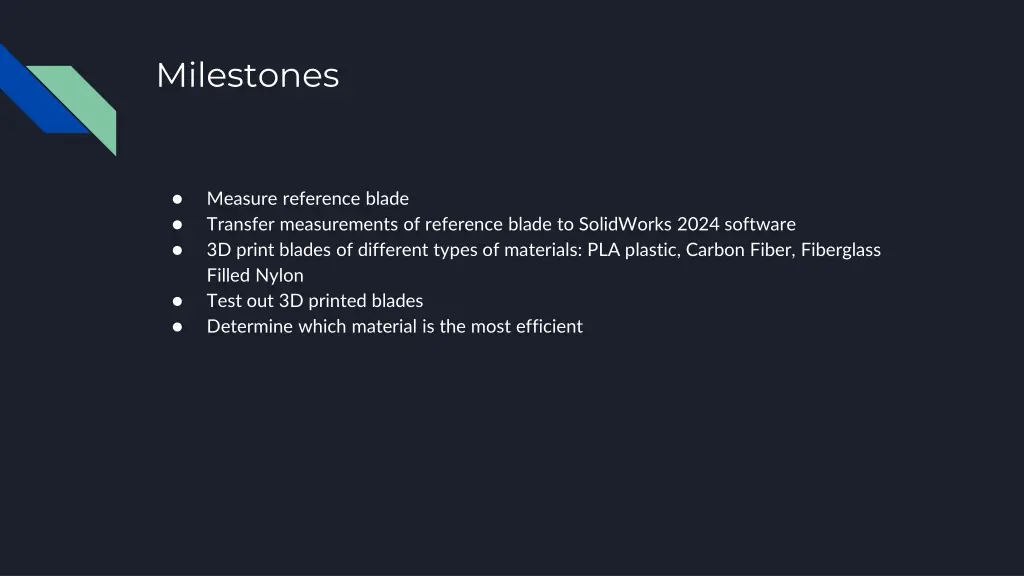 milestones