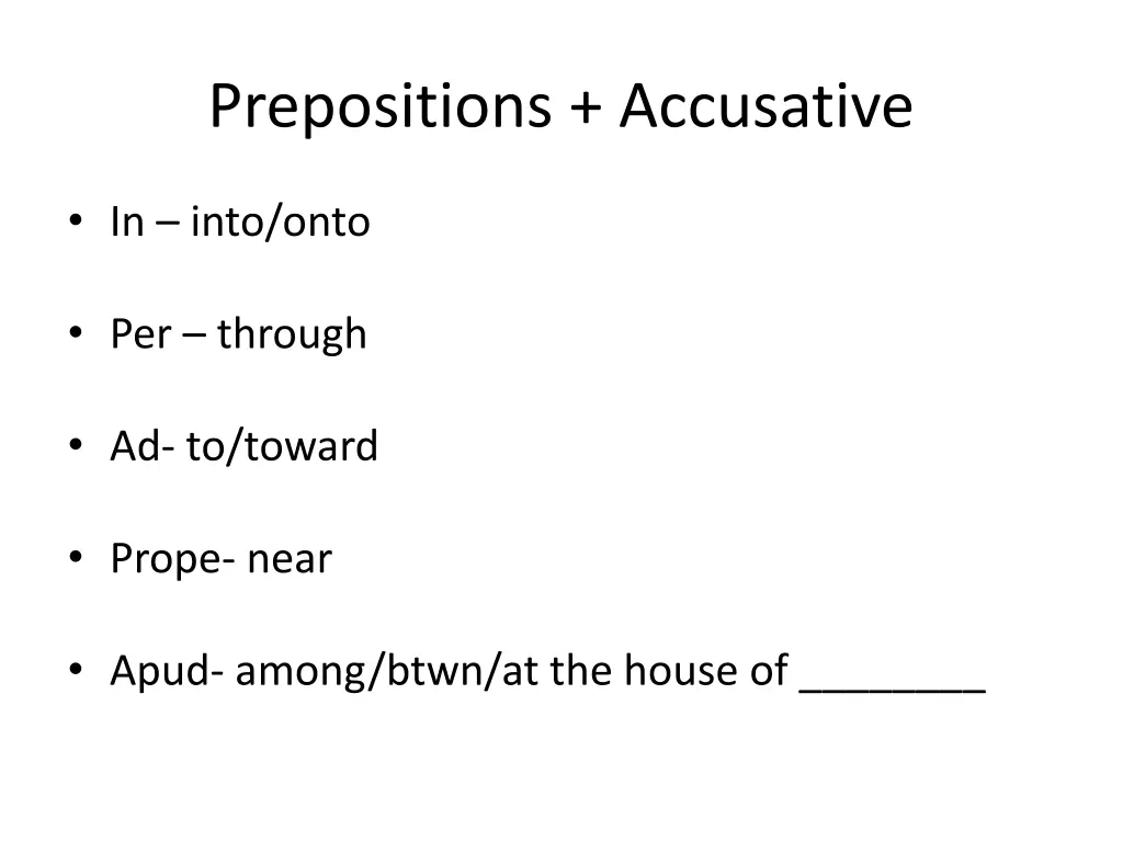 prepositions accusative