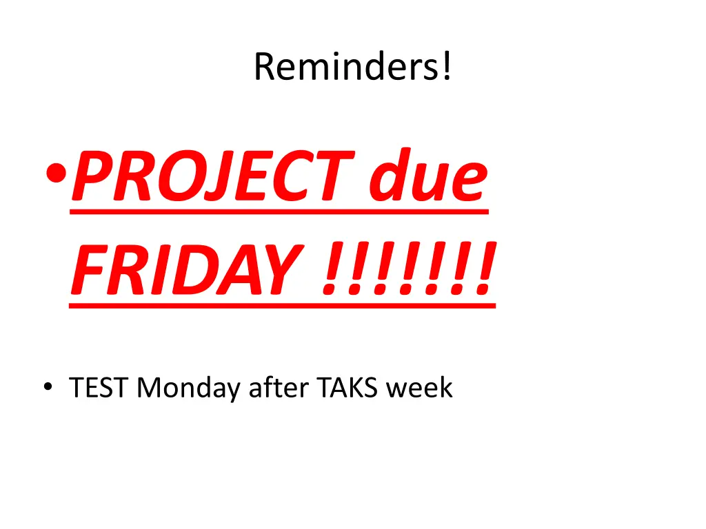 reminders 2
