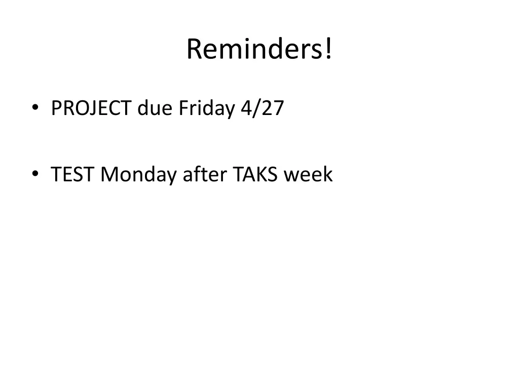reminders