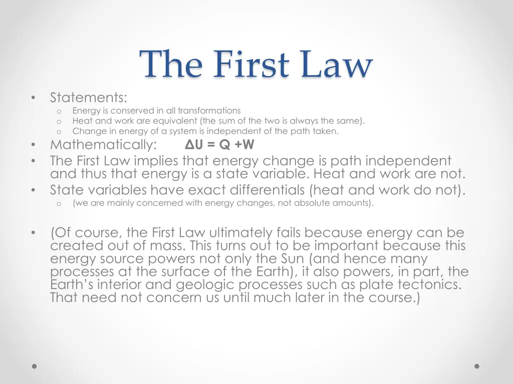 the first law