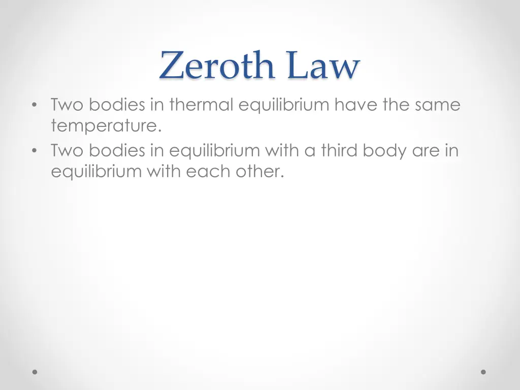 zeroth law