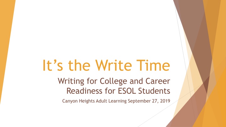 it s the write time writing for college