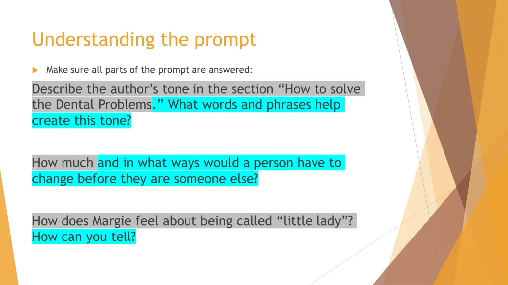 understanding the prompt