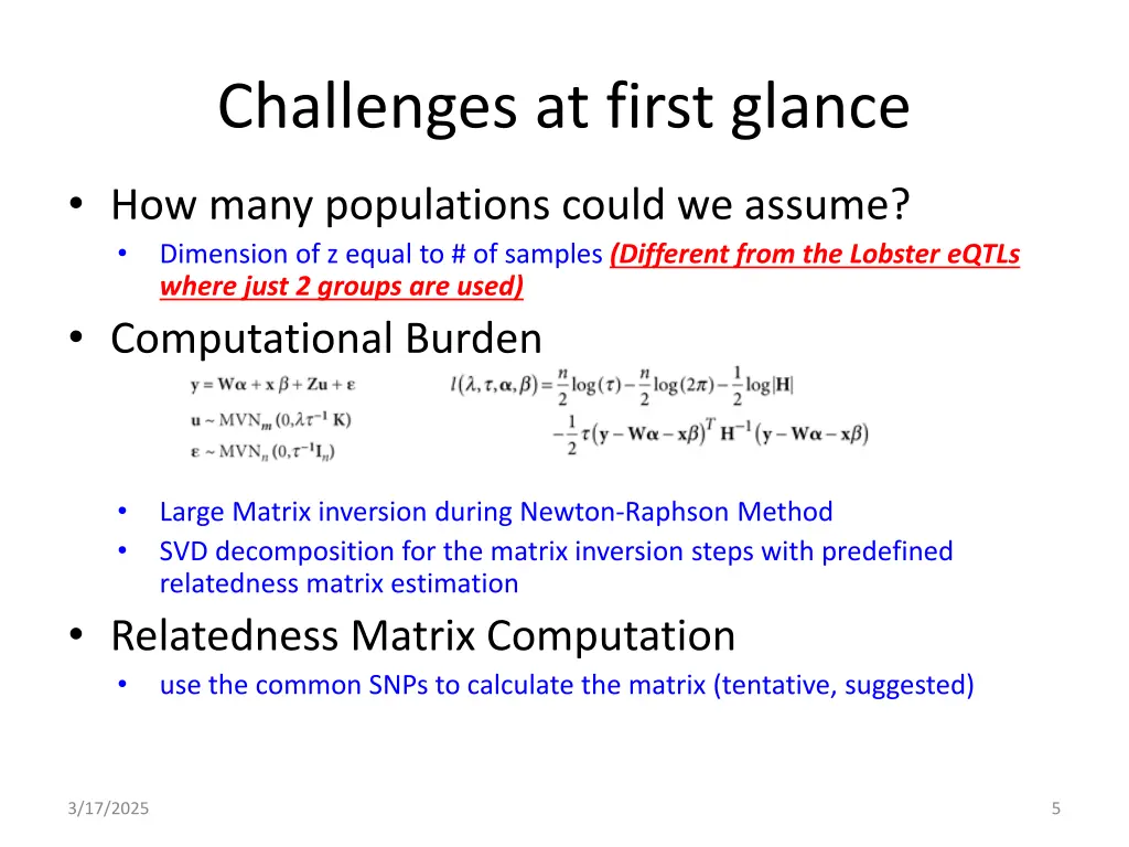challenges at first glance