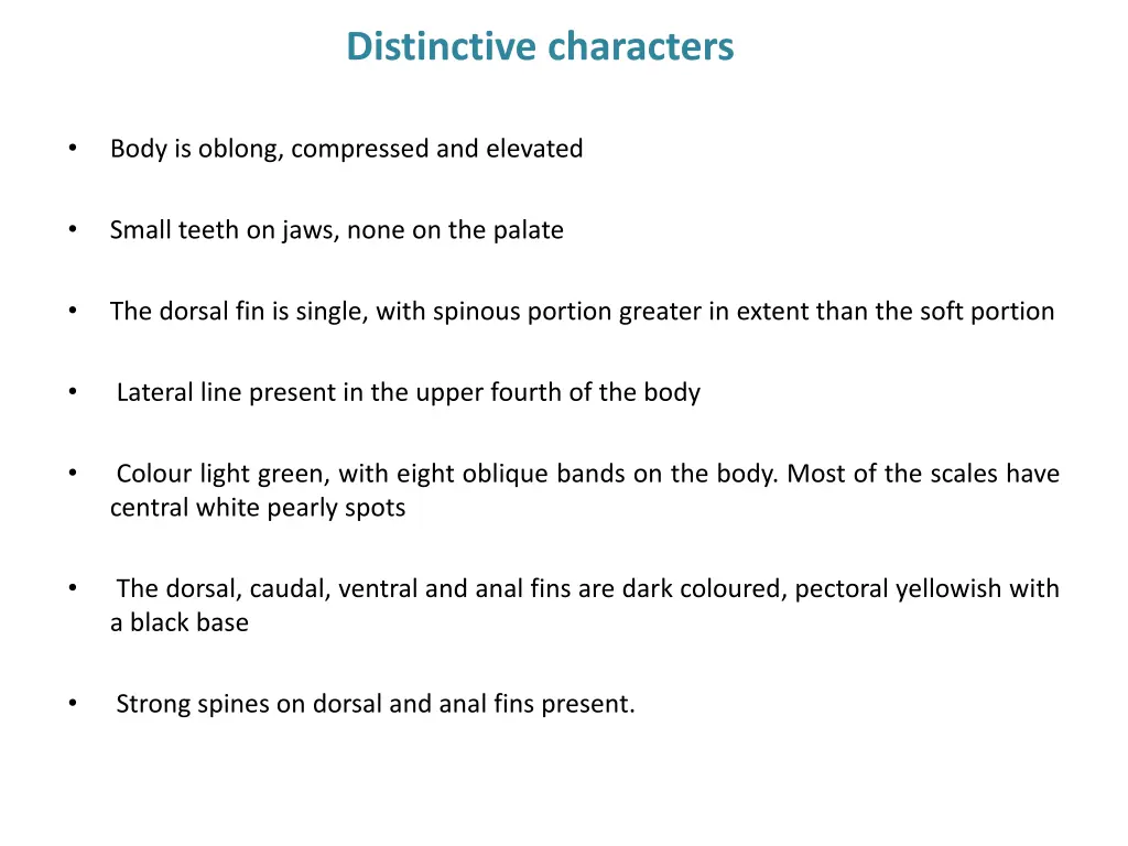 distinctive characters 1