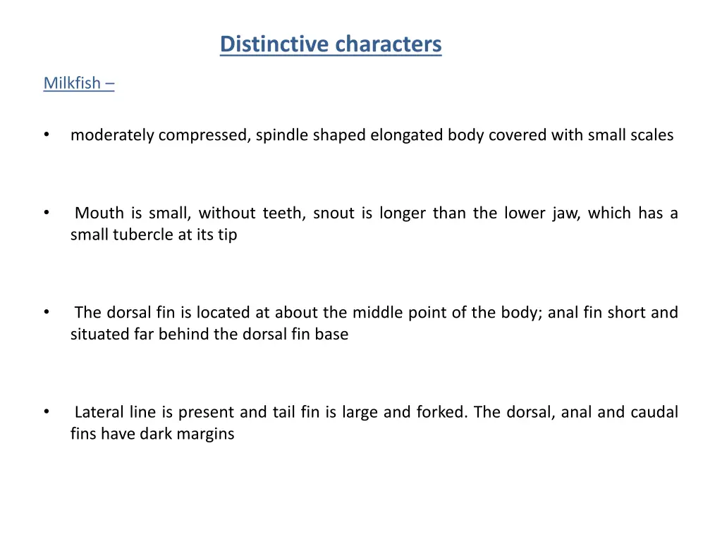 distinctive characters
