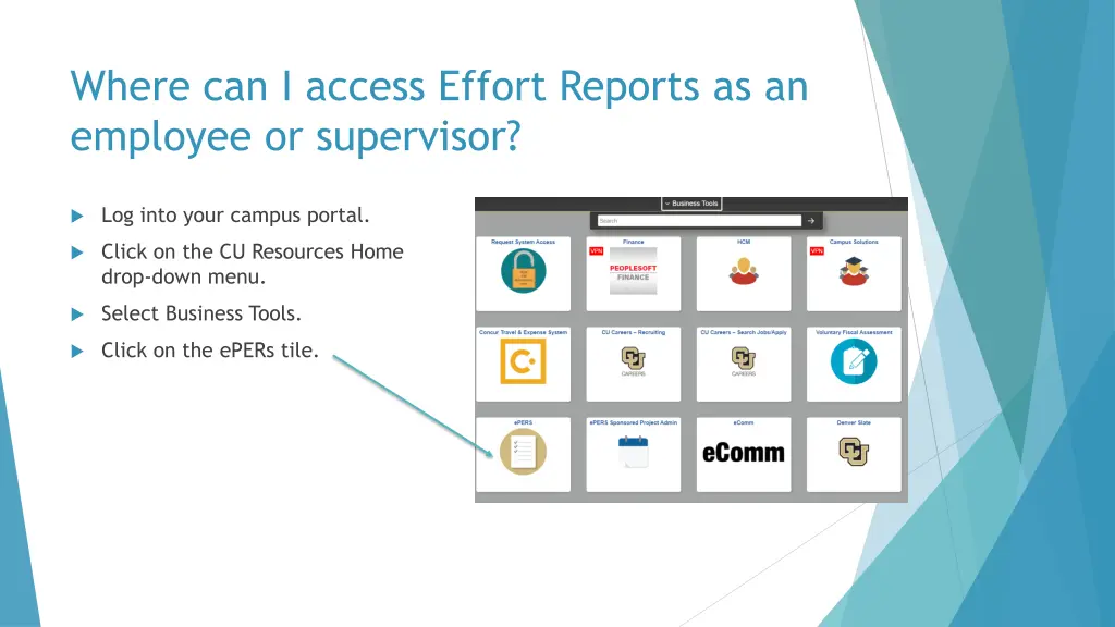 where can i access effort reports as an employee