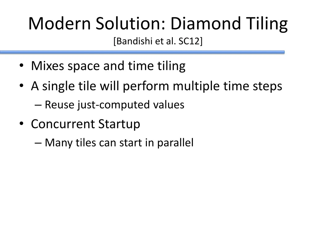 modern solution diamond tiling bandishi et al sc12 2