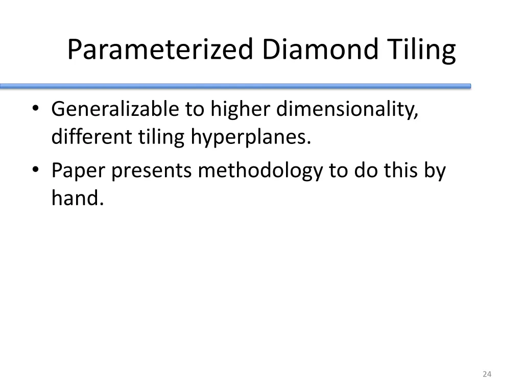 parameterized diamond tiling 4