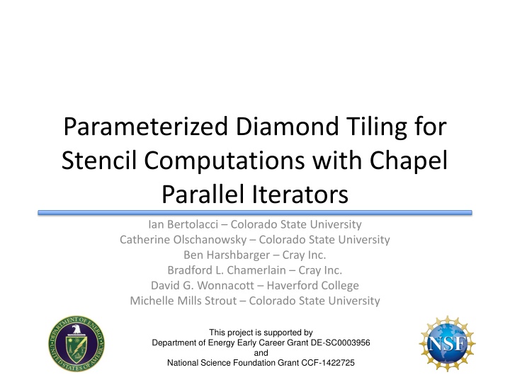 parameterized diamond tiling for stencil