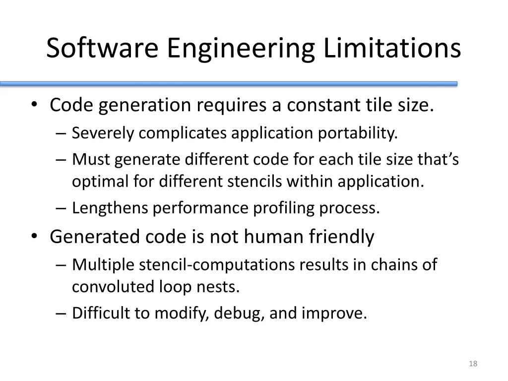 software engineering limitations