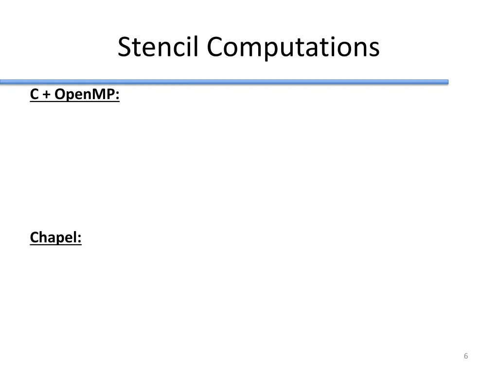 stencil computations 2