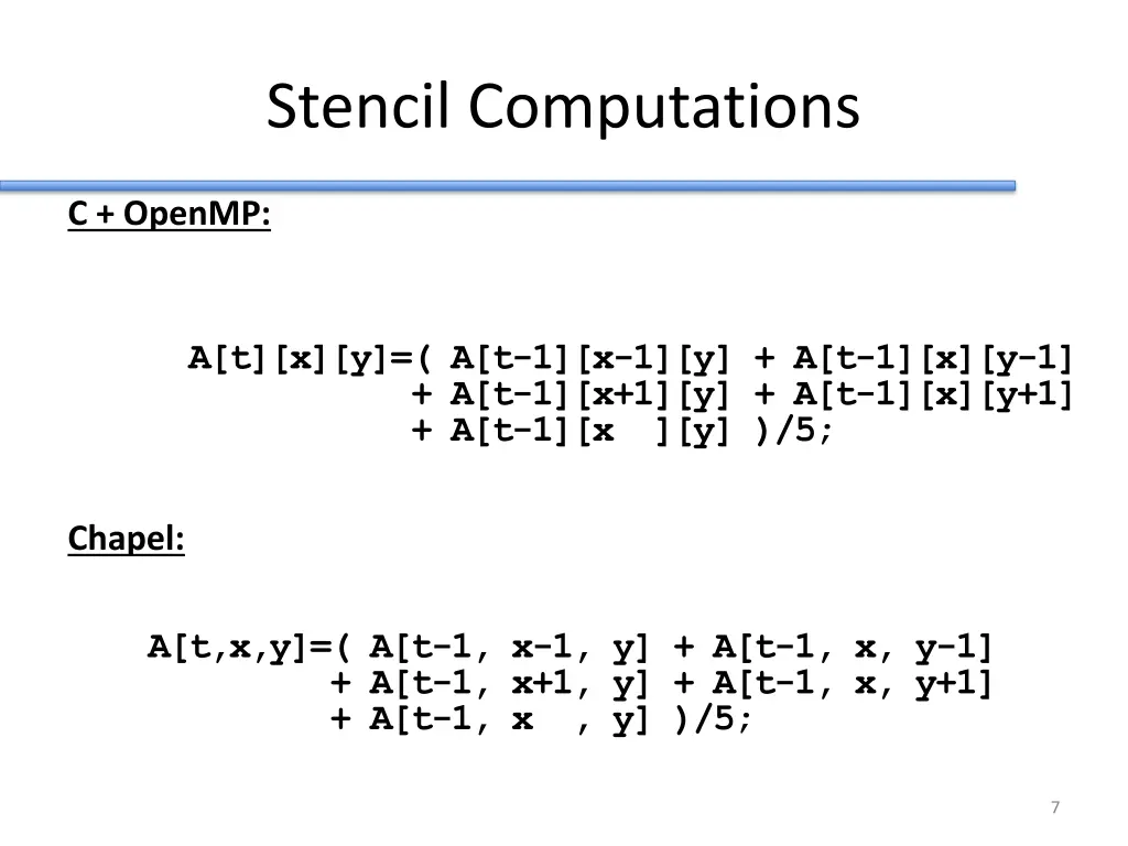 stencil computations 3