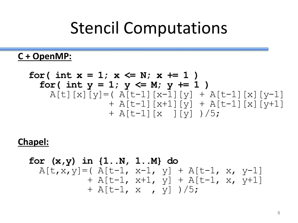 stencil computations 4