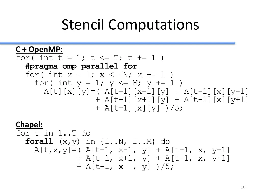 stencil computations 6