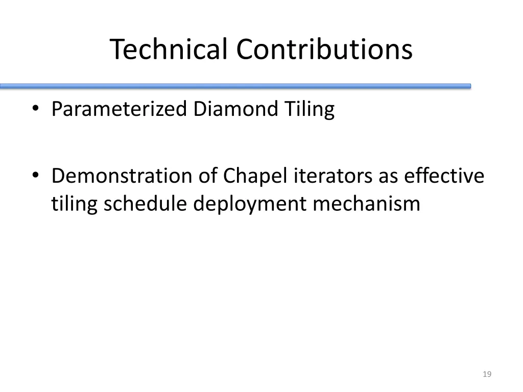 technical contributions
