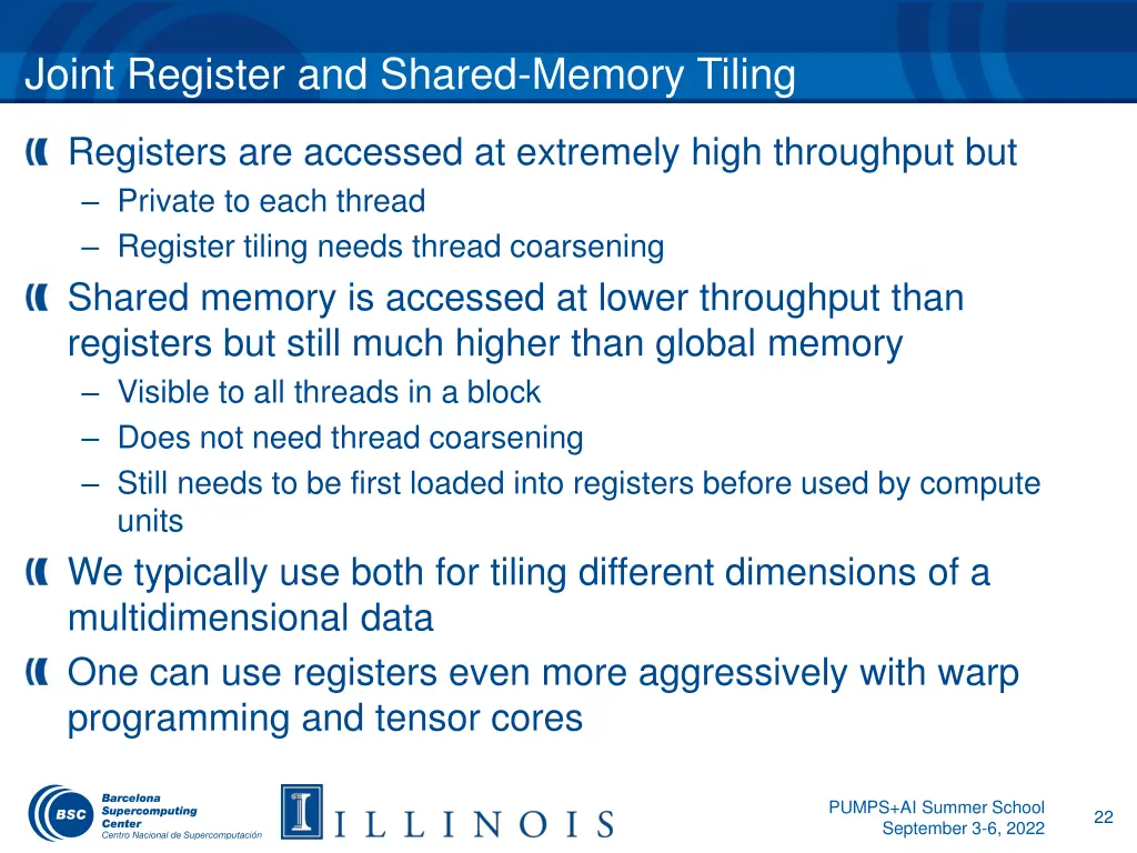 joint register and shared memory tiling