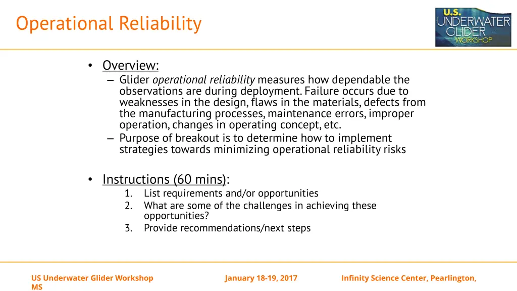 operational reliability