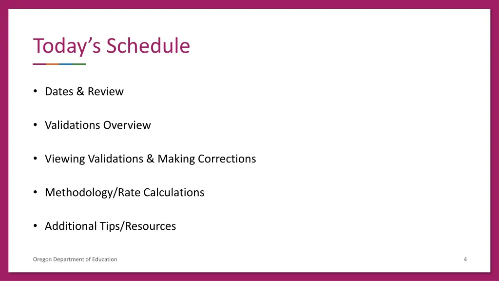 today s schedule