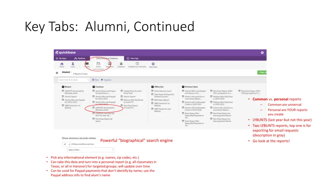 key tabs alumni continued