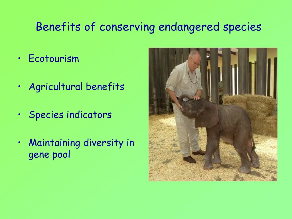 benefits of conserving endangered species