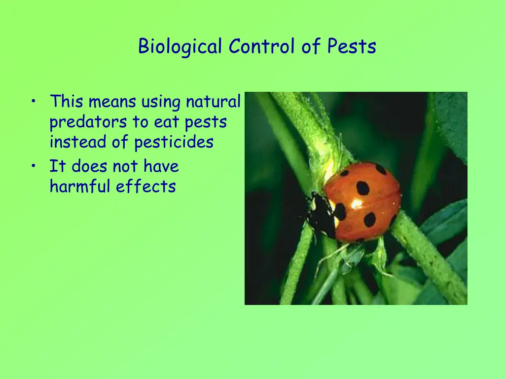 biological control of pests