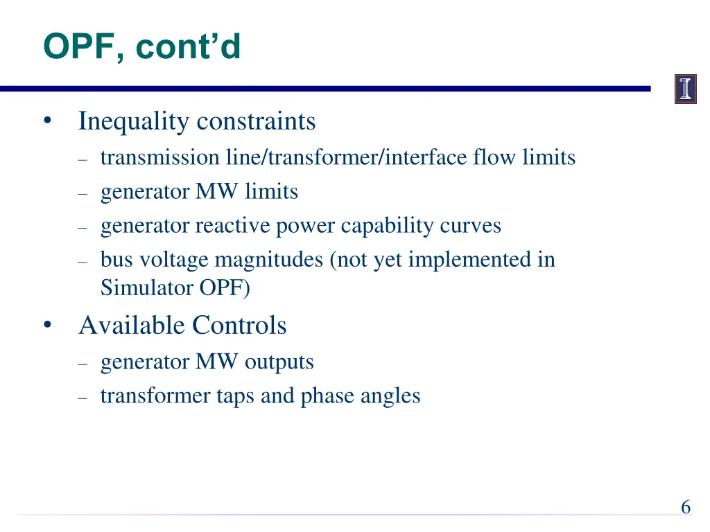 opf cont d