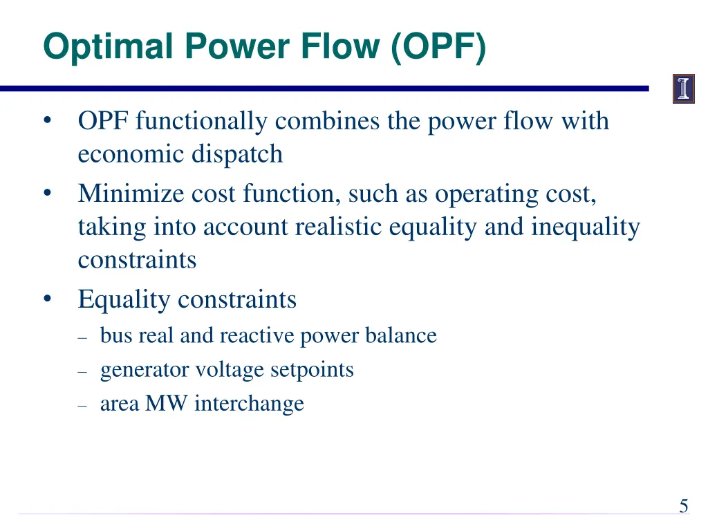 optimal power flow opf